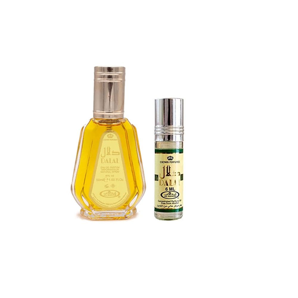 Conjunto de perfumes Al-Rehab Dalal para mulheres: 50 ml de água de perfume e 6 ml de perfume