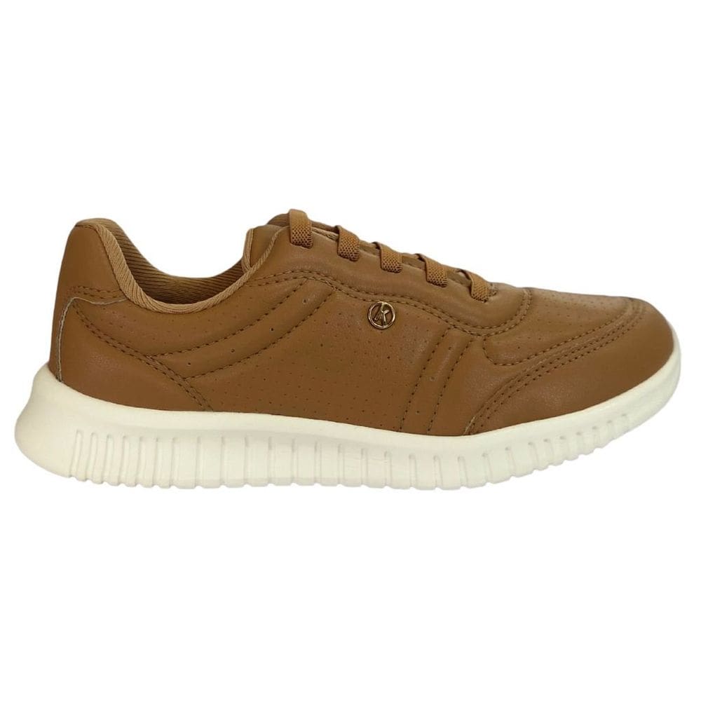 Tênis Kolosh C4003 Casual Feminino Camelo confortável dia a dia