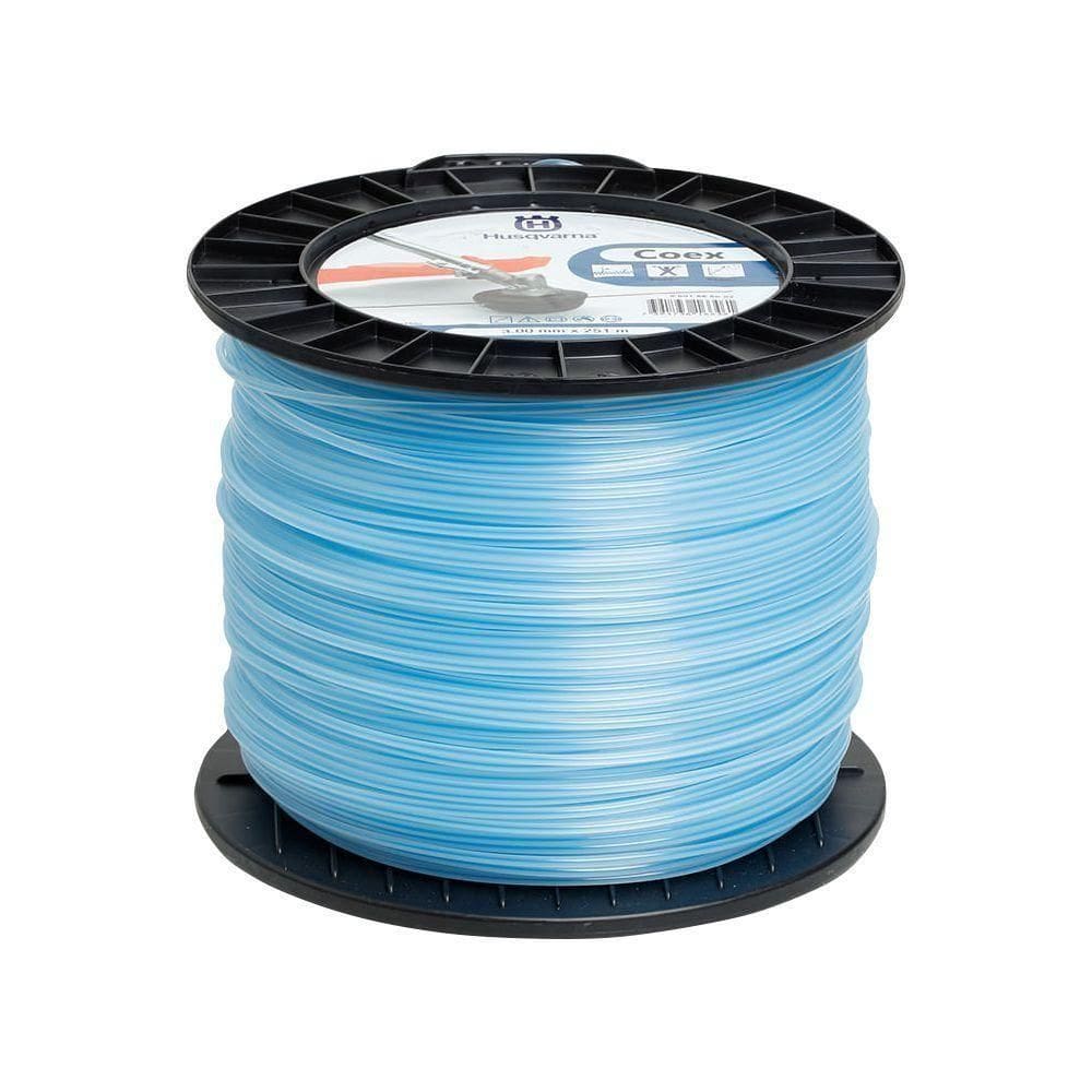 Fio Nylon Coex 3,0mm Redondo Azul Rolo 251 Metros Husqvarna