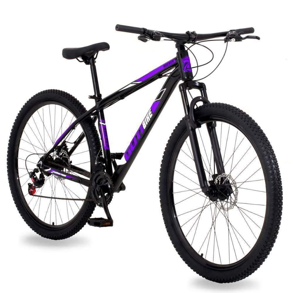 Bicicleta Aro 29 Gott 21 Marchas Câmbio Traseiro Shimano 17 Preto Roxo