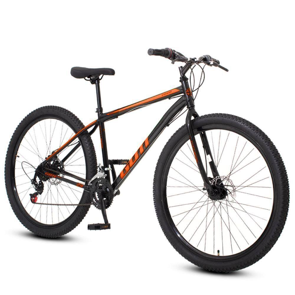 Bicicleta Aro 29 Aço Carbono Gott Cronos Freio A Disco 21v Preto Laranja