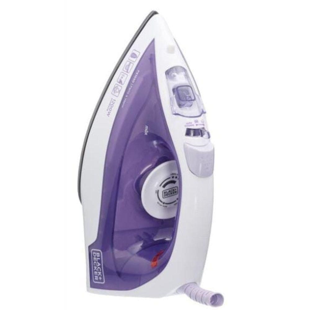 Ferro De Passar A Vapor Black Decker FX1050 Branco Com Roxo - 220V