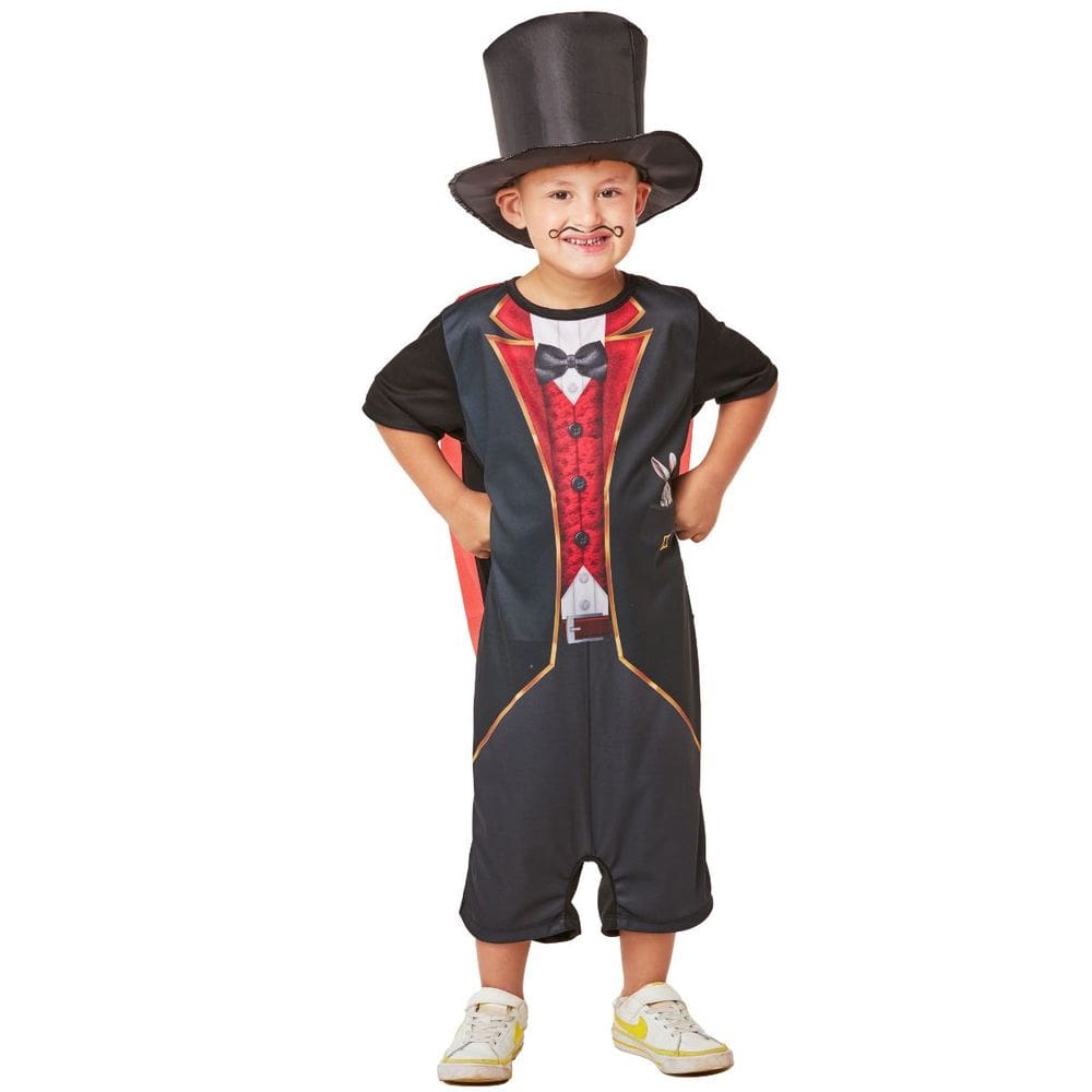 Fantasia Mágico Infantil Roupa Carnaval Halloween + Cartola