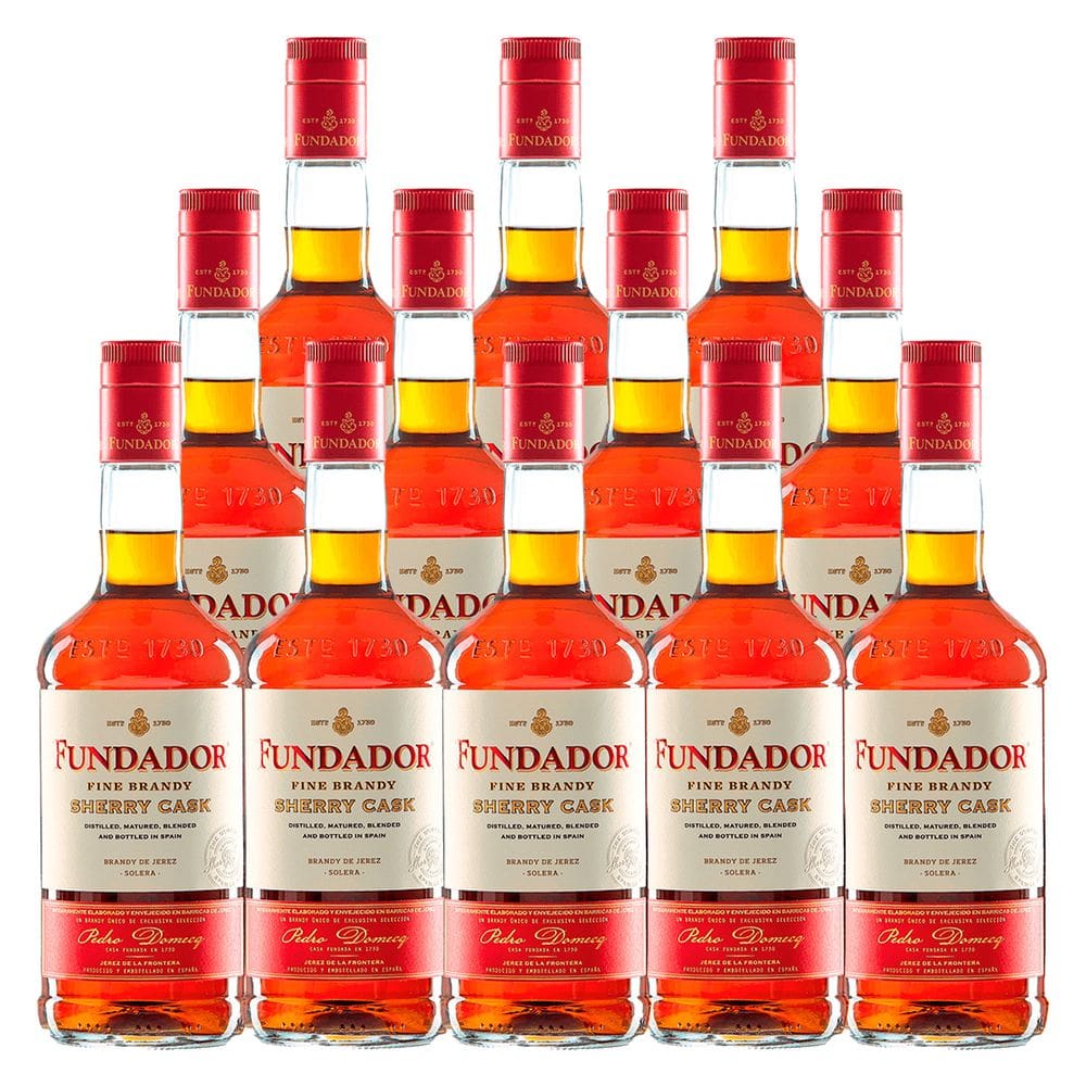 Conhaque Fundador Fine Brandy Sherry Cask 750ml 12 Unidades
