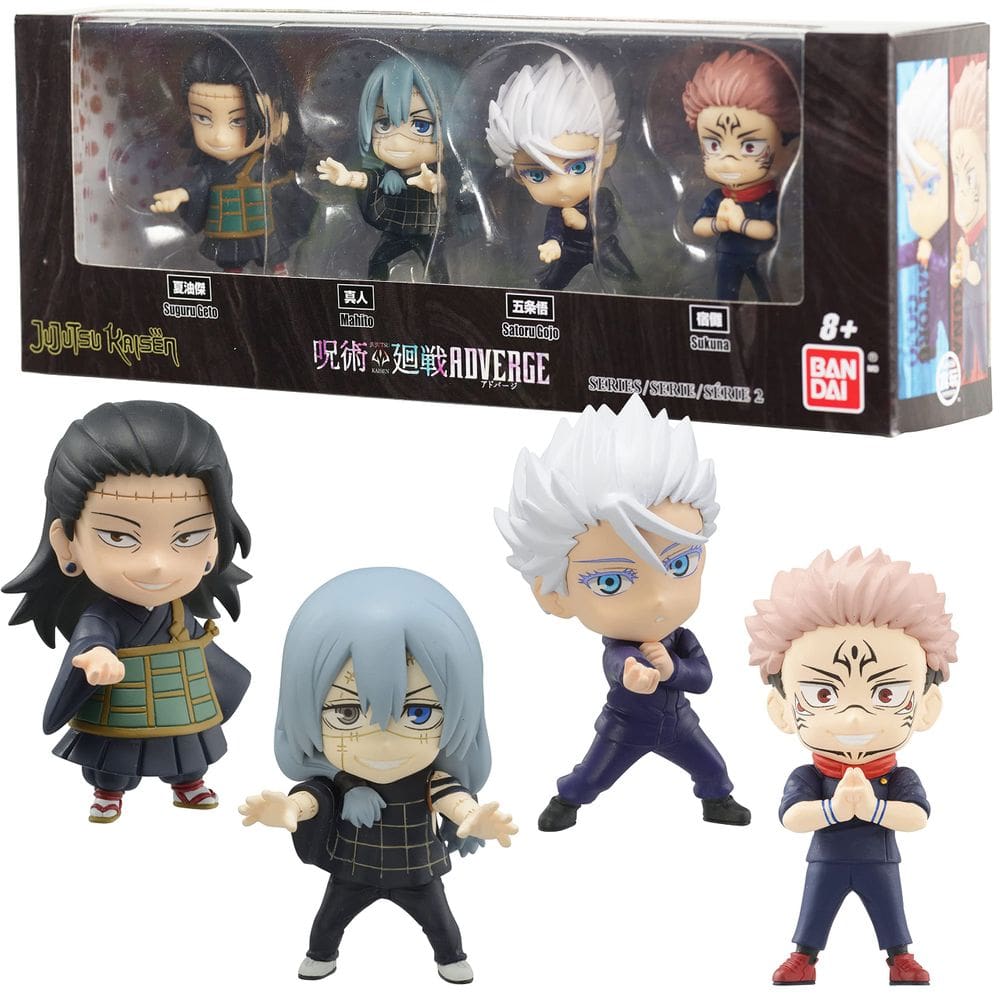 Conjunto de bonecos BANDAI Namco Jujutsu Kaisen Adverge com 4 figuras