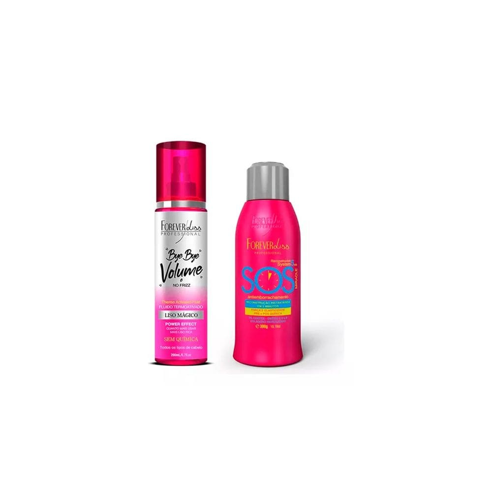 Kit Reconstrutor SOS 300ml e Bye Bye 200ml Forever Liss