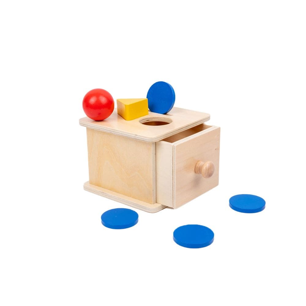 Caixa de moedas Adena Montessori 3 em 1 com bola para criança de 1 ano