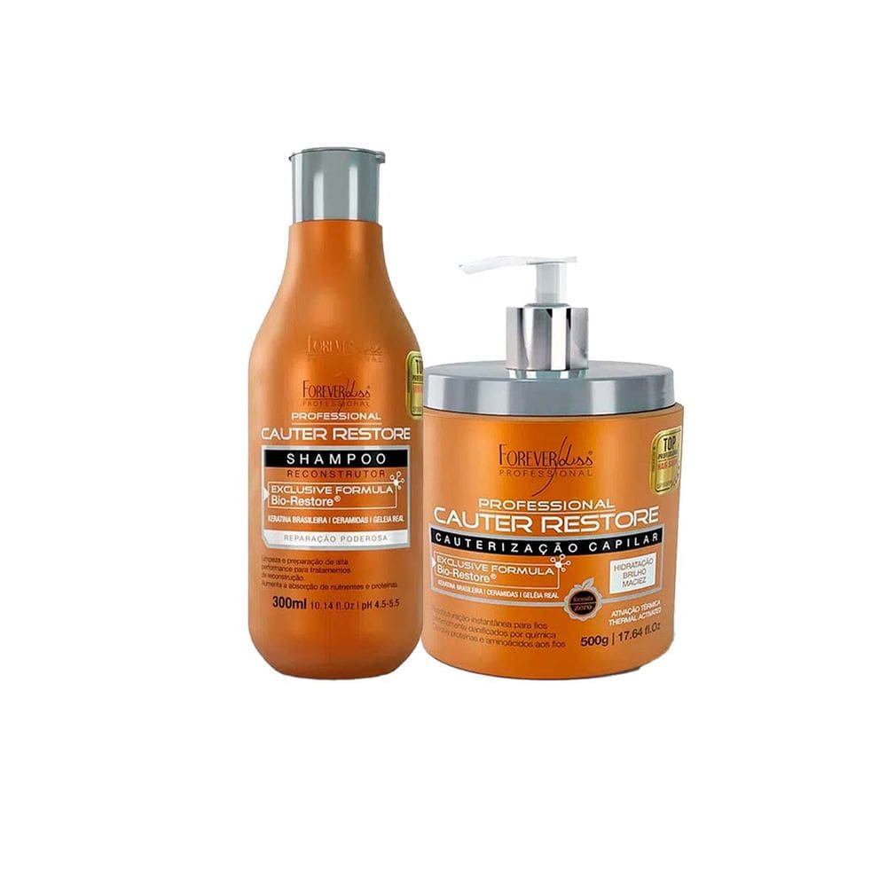 Kit Cauterização Forever Liss Shampoo e Máscara