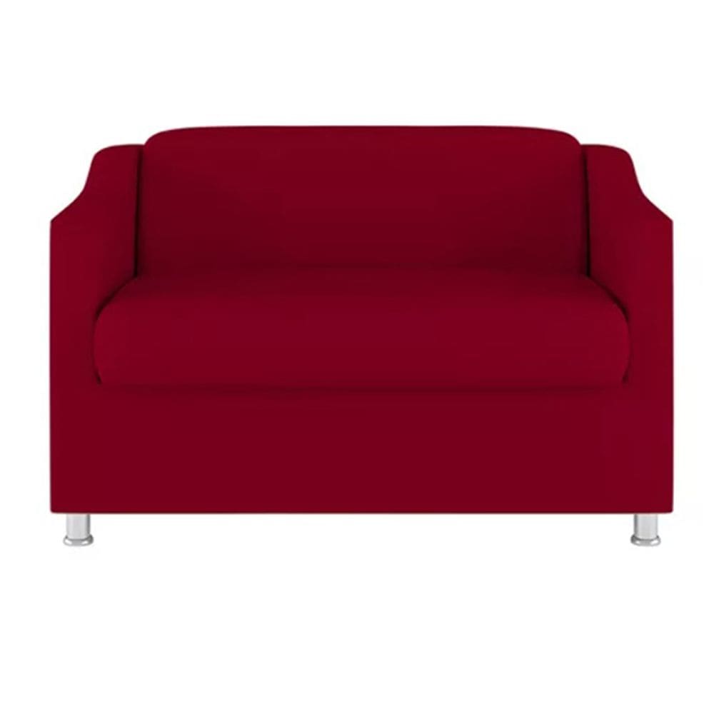Namoradeira Decorativa Reforçada Recepção Suede Vermelho