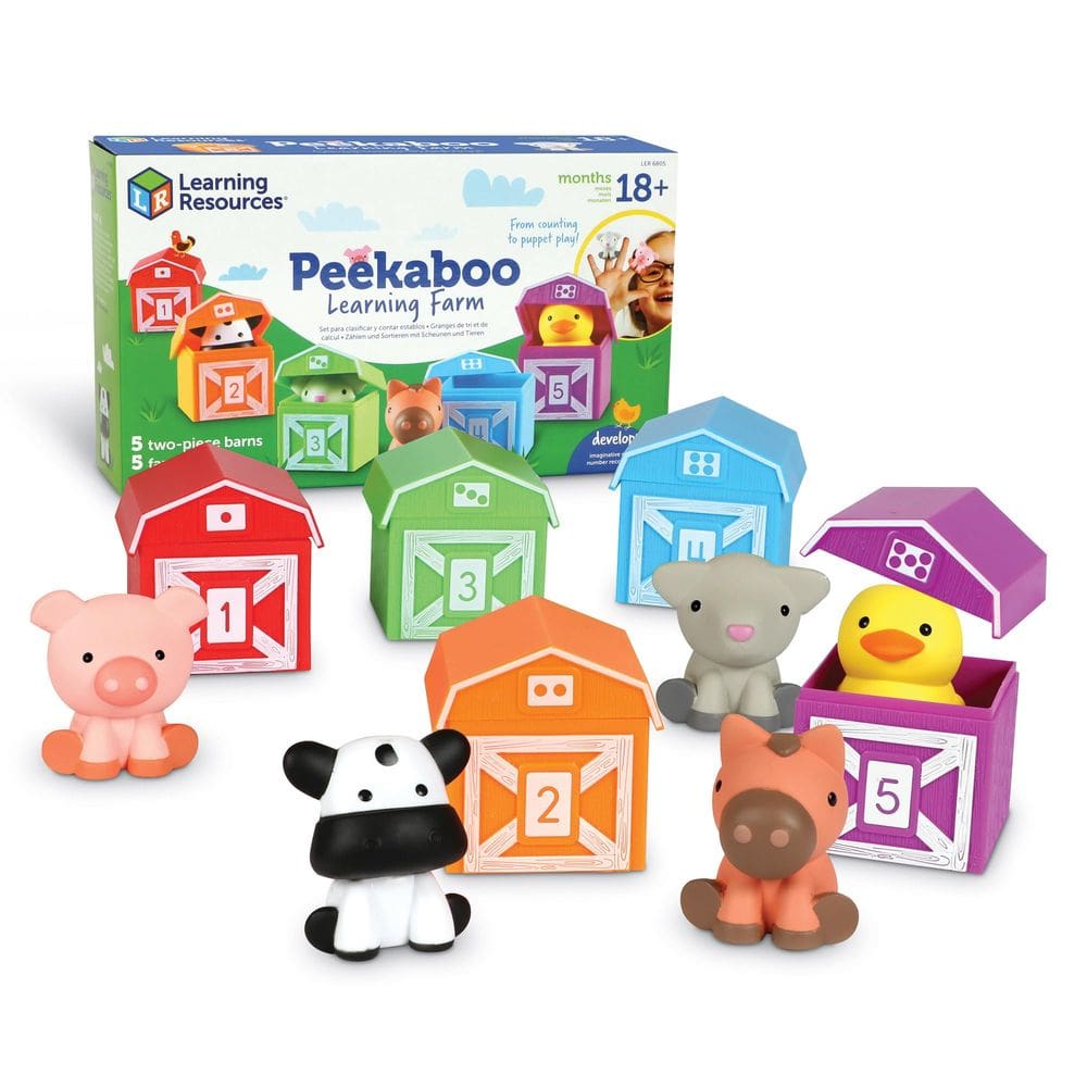 Recursos de aprendizagem de brinquedos Peekaboo Learning Farm 10 peças