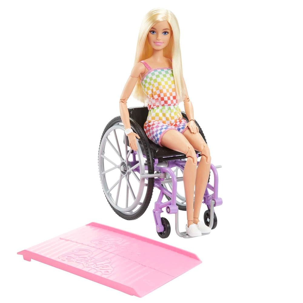 Boneca Fashion Barbie Fashionistas #194 com cadeira de rodas e rampa
