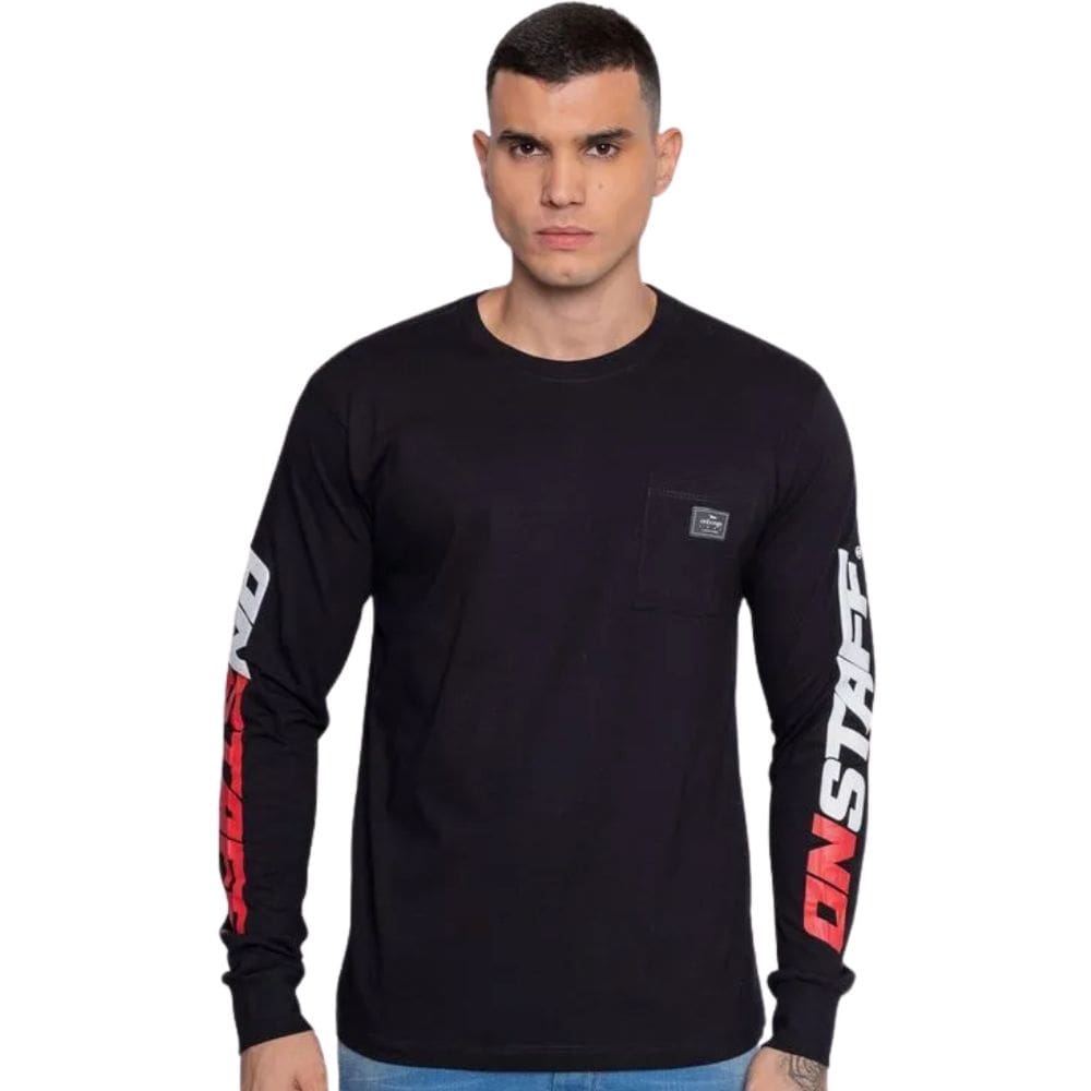 Camiseta Masculina Onbongo Manga Longa Preta ON377 Preto