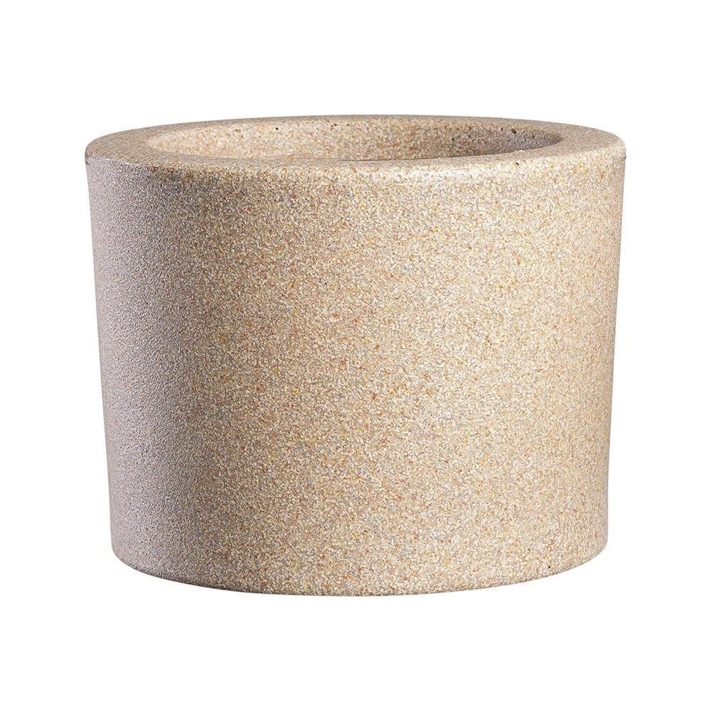 Vaso Jardim Redondo Afort Gramado Terrano Bege 12cm - Embalagem com 6 Unidades