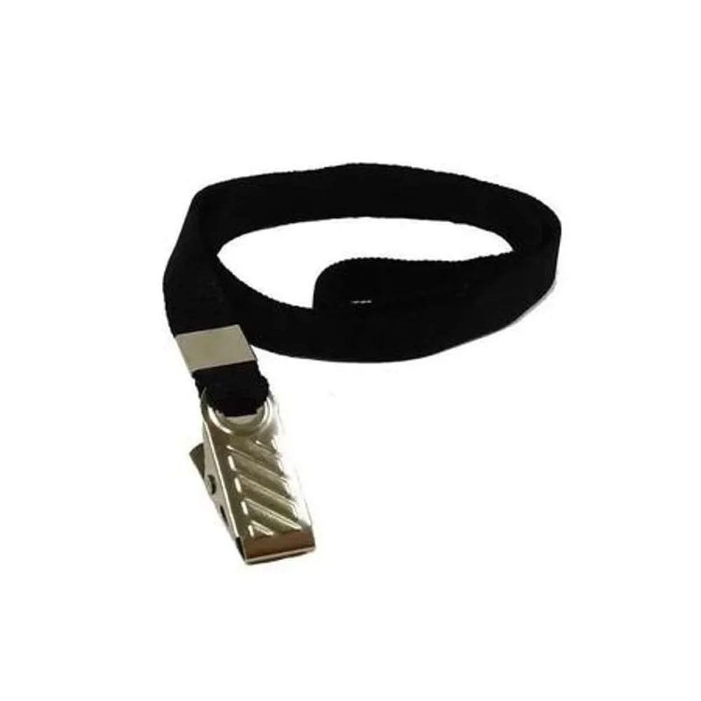 Cordão para Crachá com Presilha Preto - Mares