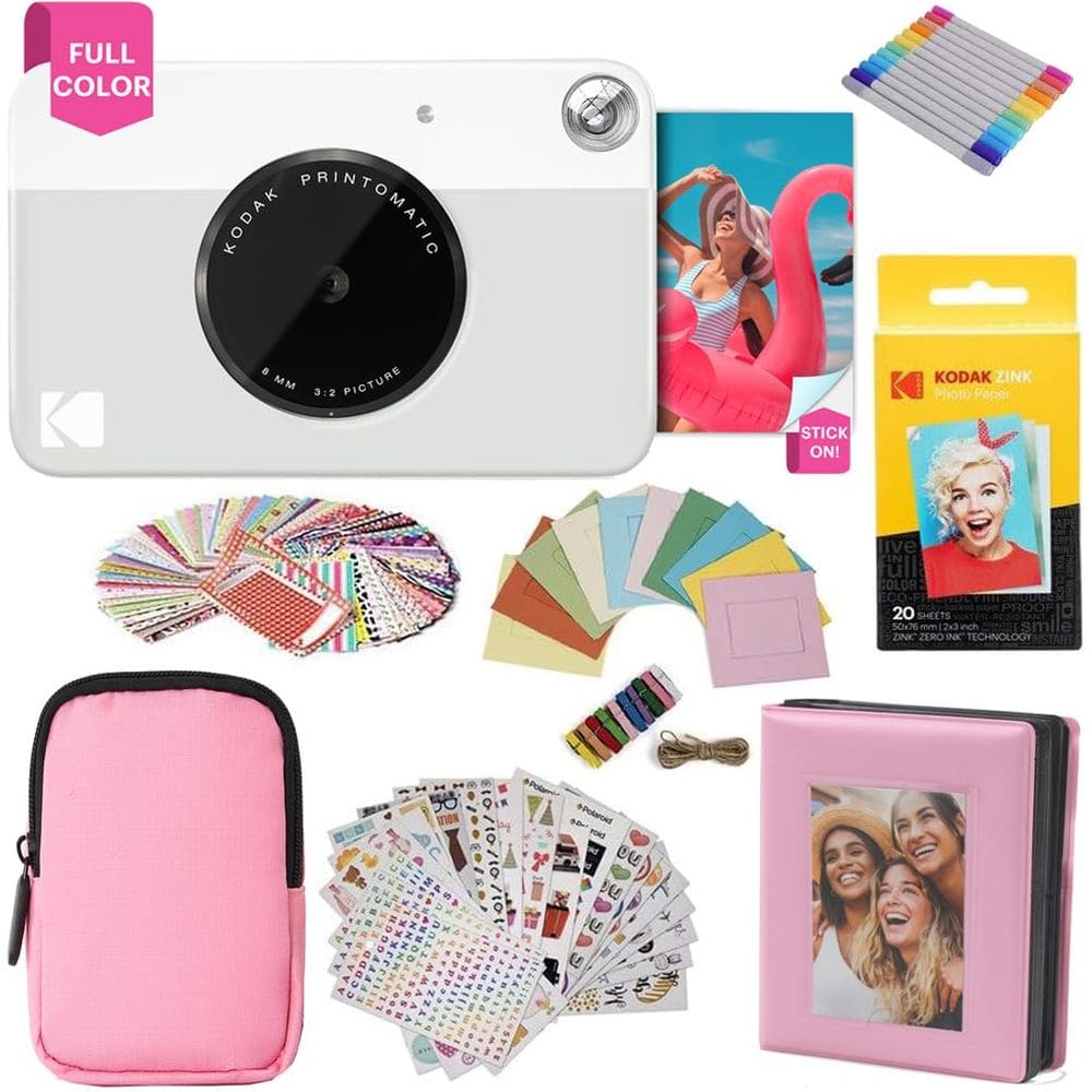 Câmera de impressão instantânea KODAK Printomatic, pacote de presente cinza