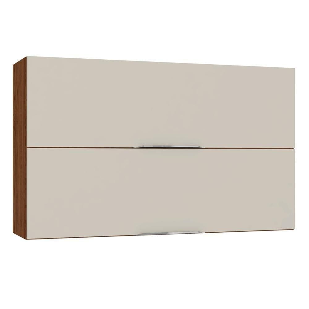 Armário De Cozinha Aéreo 120cm Dora K02 Nogueira/off - Mpozenato