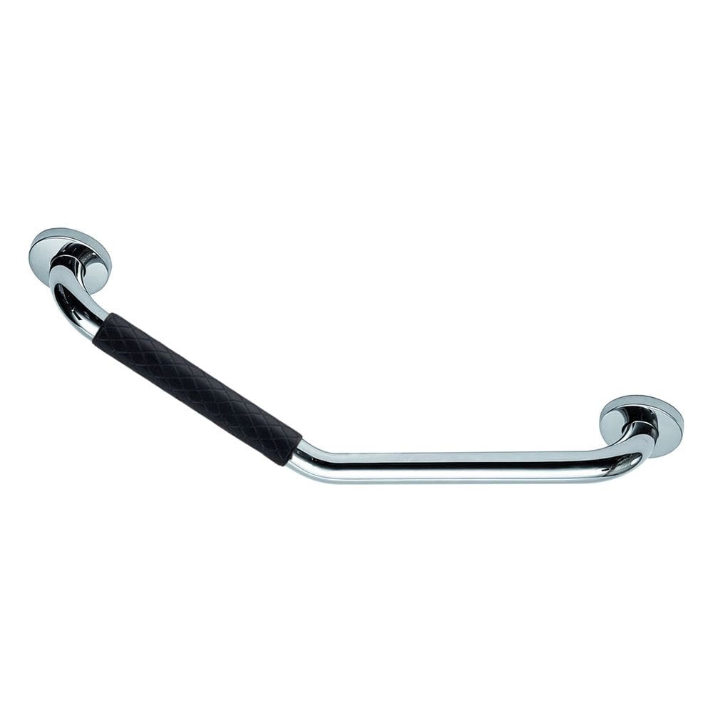 Barra Alça Apoio Angular Inox 25X25cm Antiderrapante Acessibilidade PCD Idoso Gestante Criança