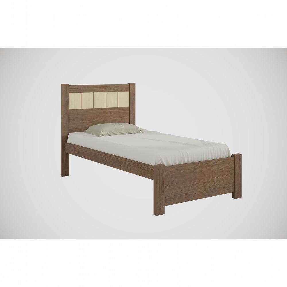 Cama Solteiro Primícia Plus - D` Doro Castanho/linho