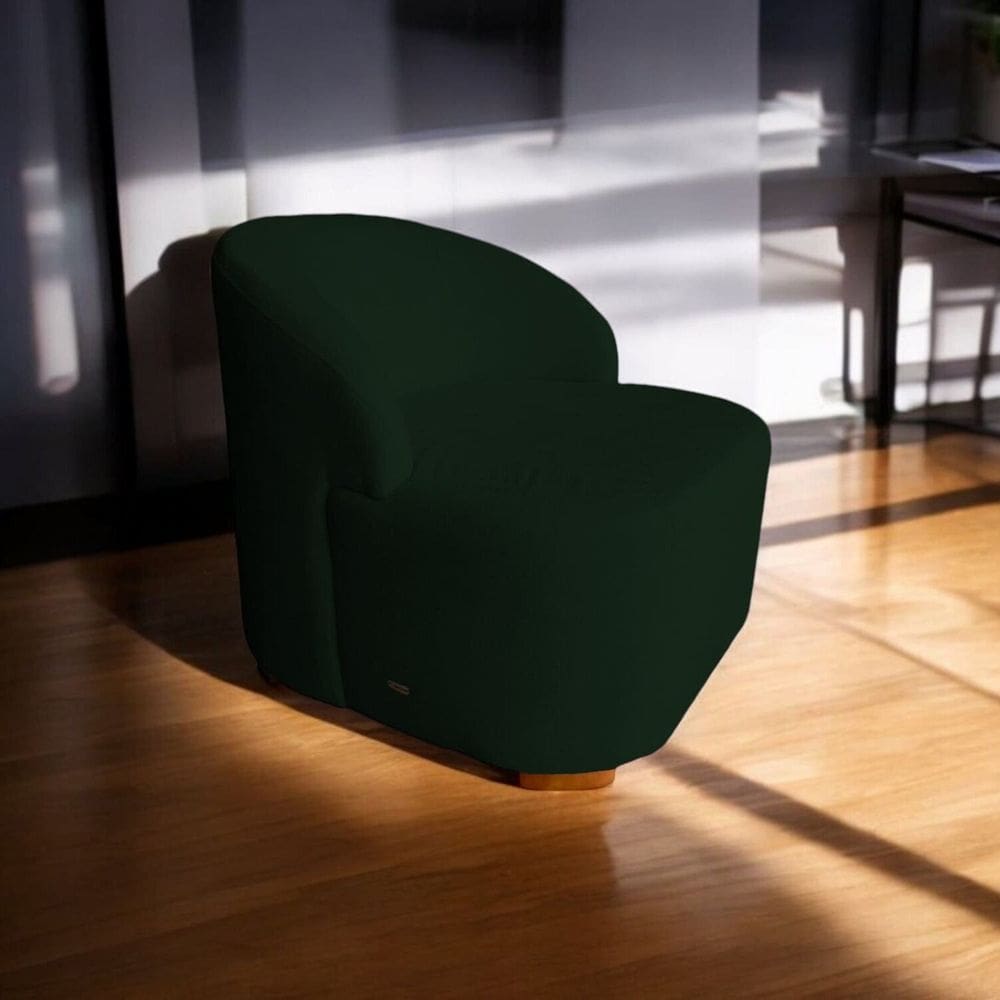 Poltrona Living Sala de Estar Tecido Bouclé Eloa Verde