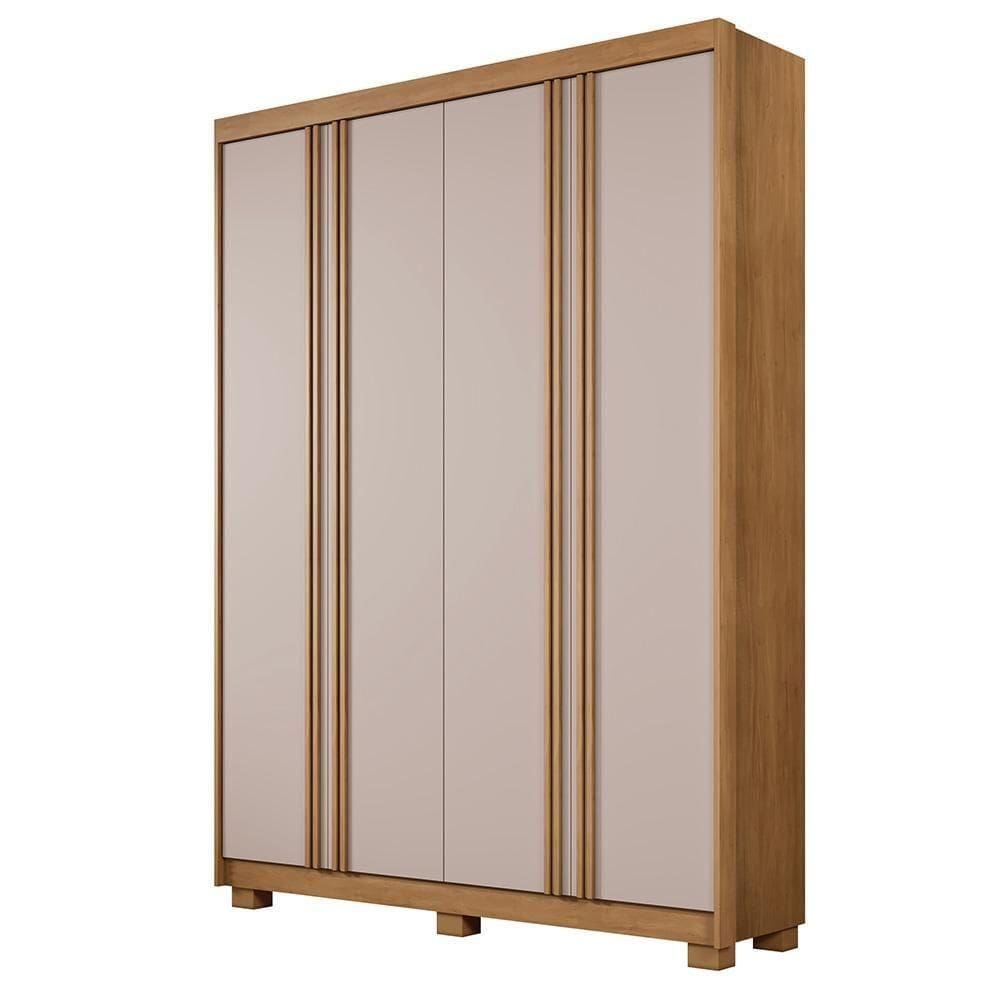 Guarda Roupa 4 Portas 3 Gavetas Lisboa Benetil Cinamomo Off White