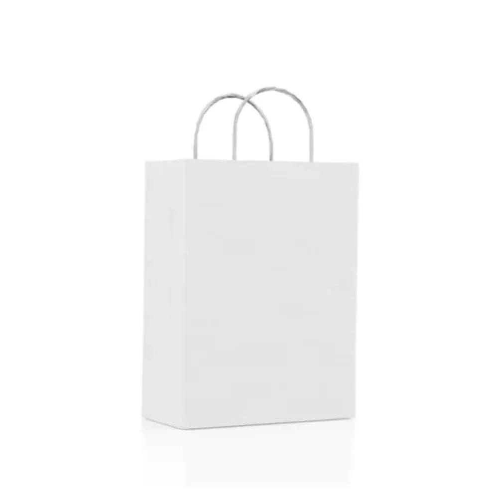 Sacola de Papel Branca M 24x10,5x33 c/50 - Zagarollo