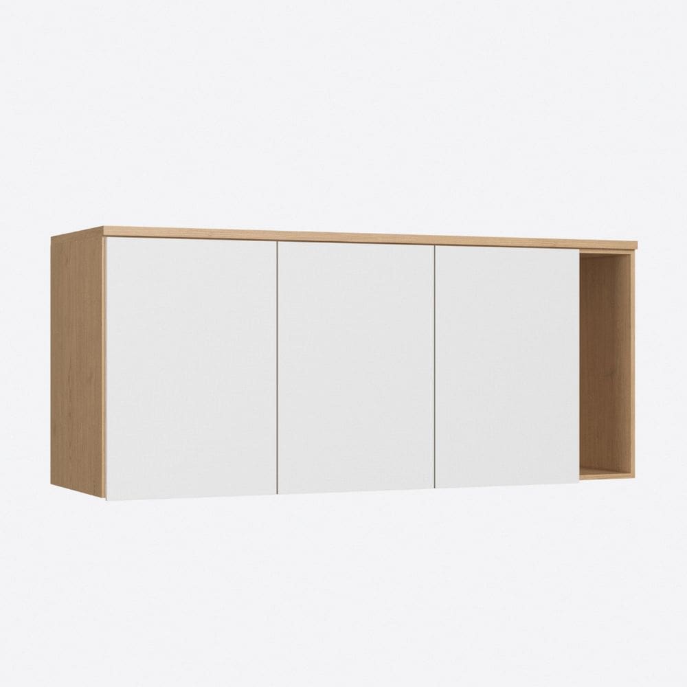 Modulo Aéreo 3 Portas Elegantes 170cm Angelin|Blanc