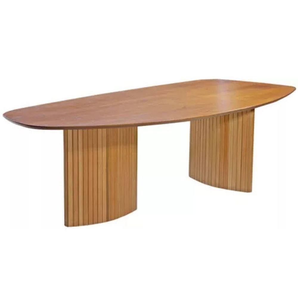 Mesa De Jantar Orgânica Florença Com Pés Em Madeira 2 M