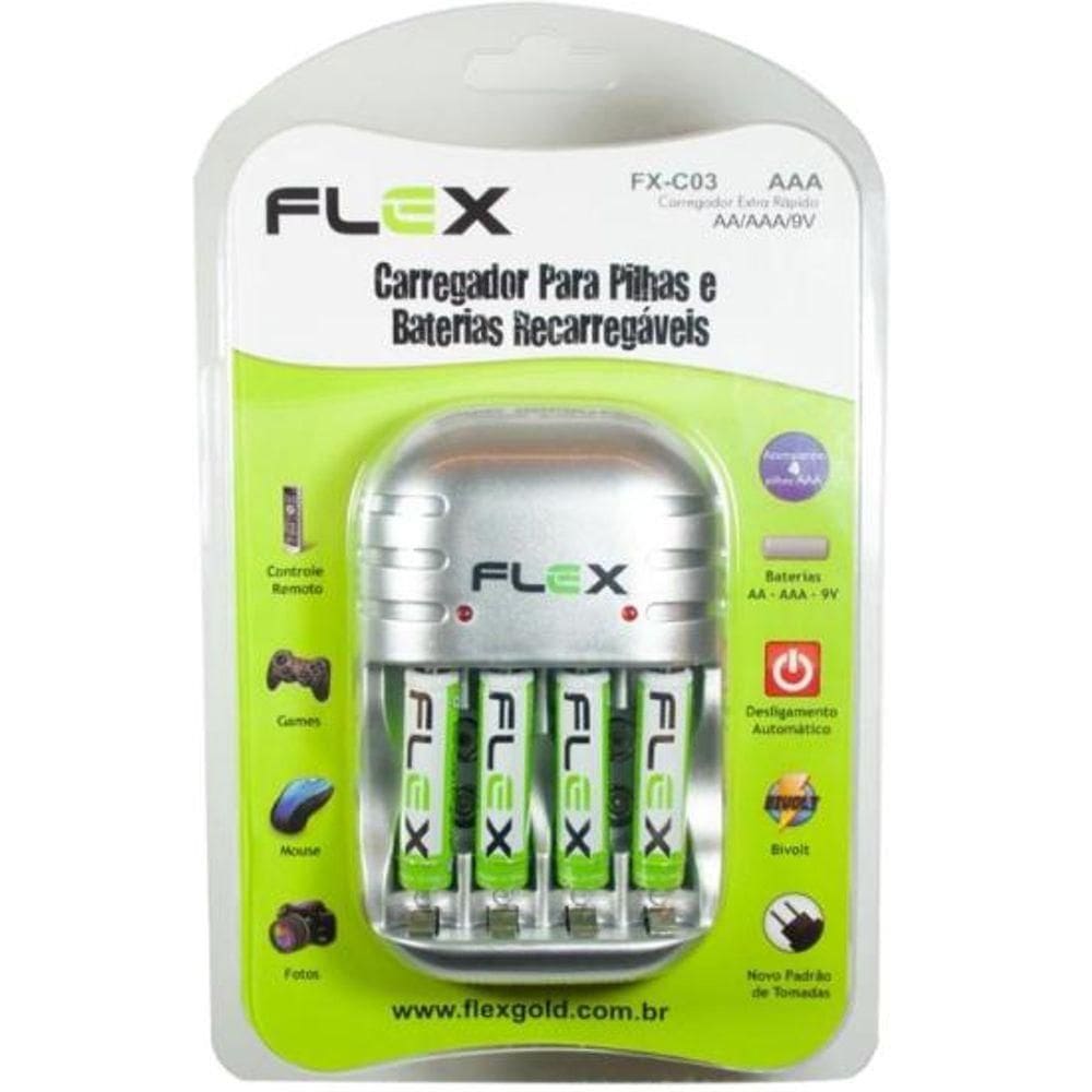 Carregador De Pilhas Aa/aaa/9v Fxc03aaa Bivolt [f002]