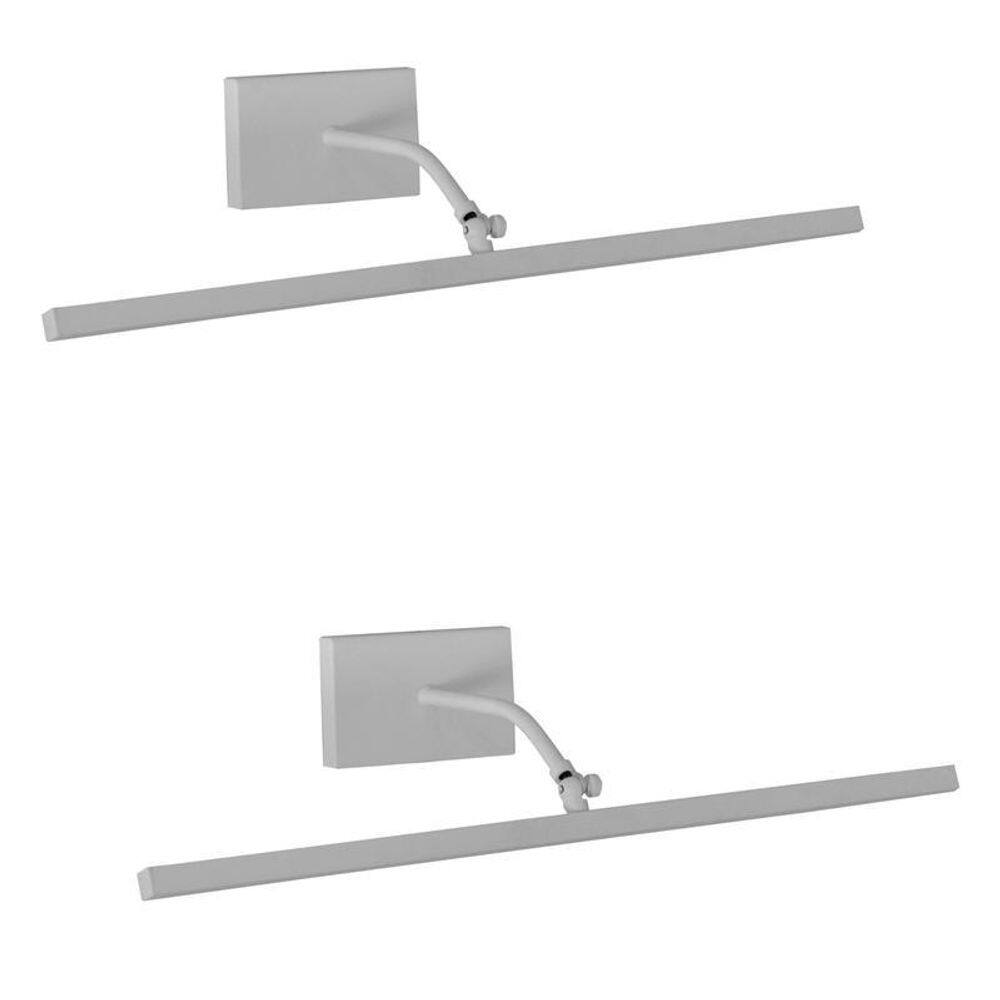 Kit 2 Luminárias Arandela Quadro Led 3000K Prata 220V