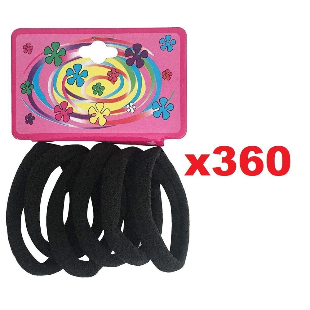 Kit 360 Unidades Elástico De Cabelo Rabicó Xuxinha Preta