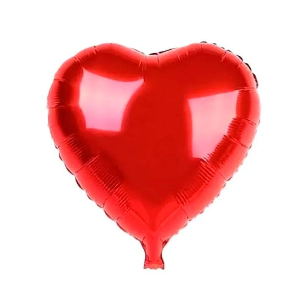Balão Metalizado 45cm Coração Vermelho - Cleveland