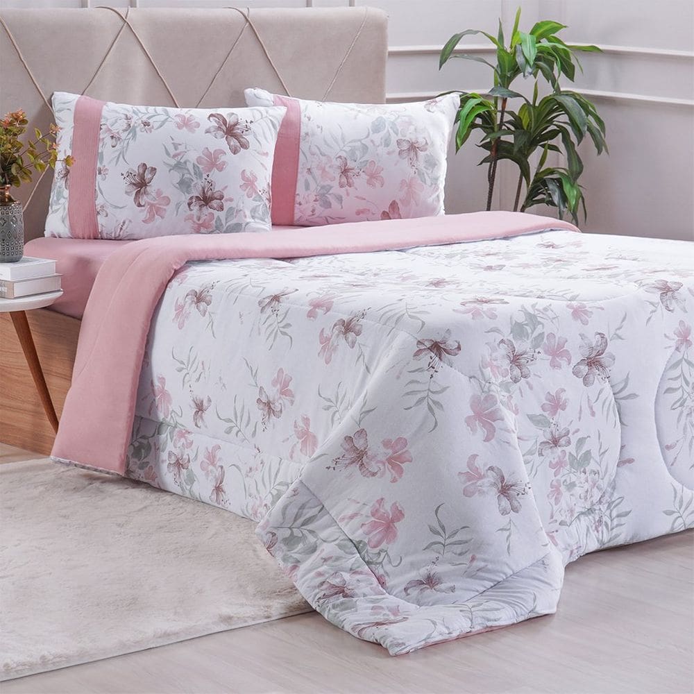 Edredom Queen Bella Cama Malha 125g/m² 100% Algodão 220x240cm