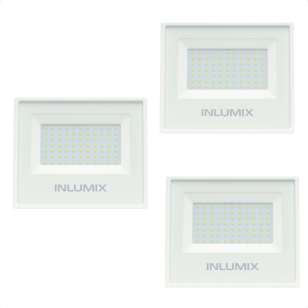 Kit 3 Refletor Holofote de Led 50W Branco Frio 6500K Branco 110/220v