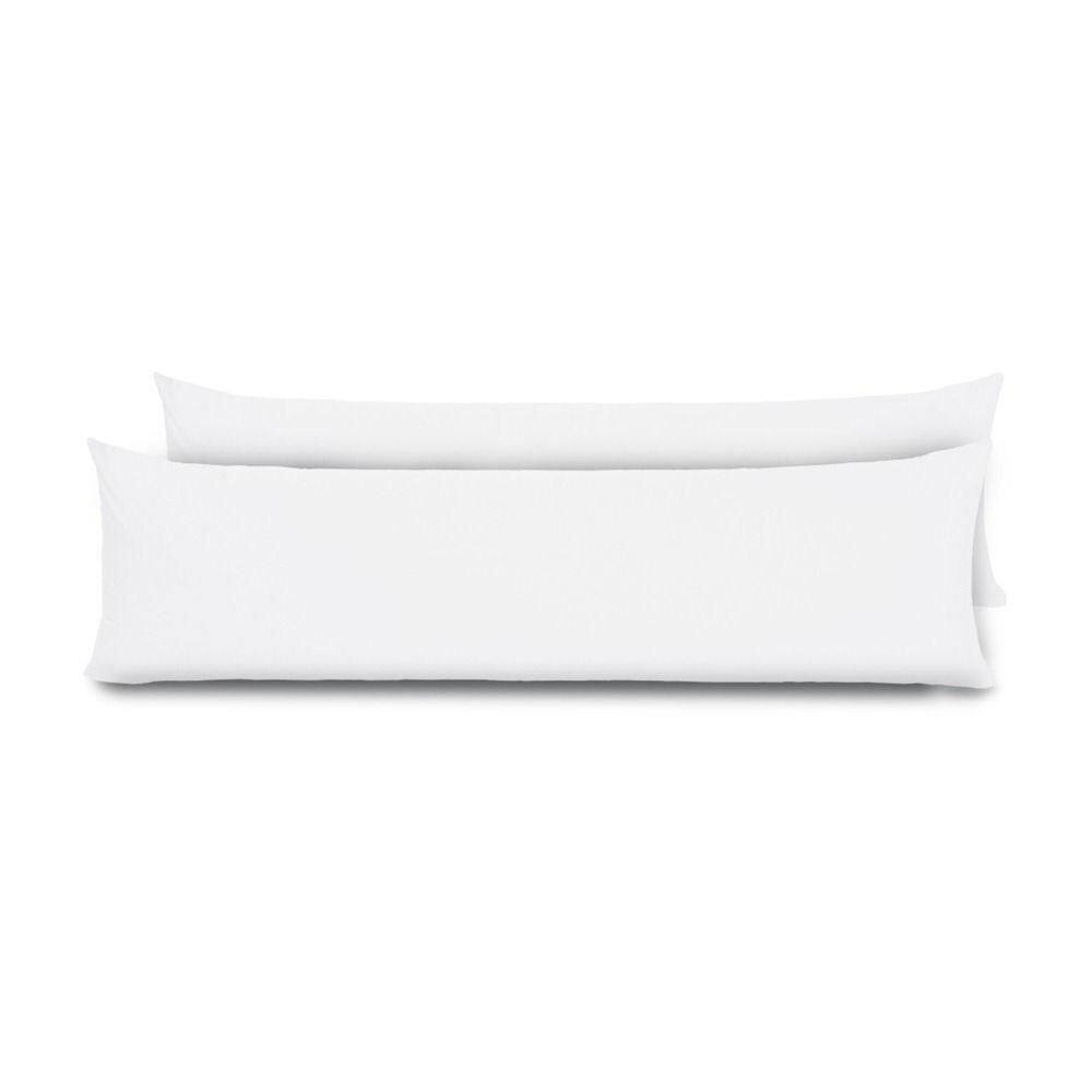 Kit 2 Fronhas Para Travesseiro De Corpo Slim 1,50cm X 50cm - Branco