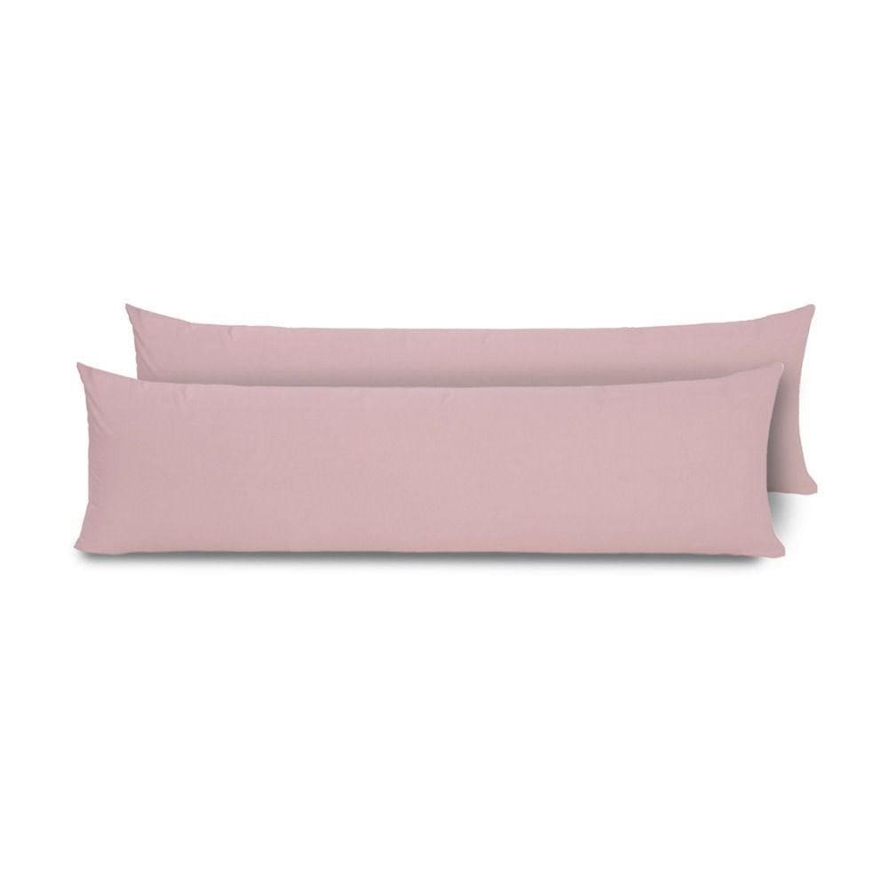 Kit 2 Fronhas Para Travesseiro De Corpo Slim 1,50cm X 50cm - Rose