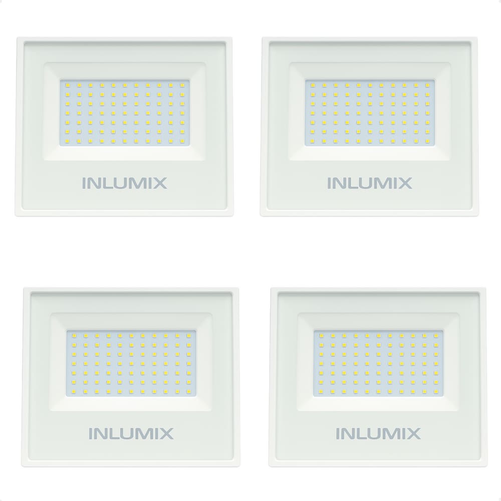 Kit 4 Refletor Holofote de Led 50W Branco Frio 6500K Branco 110/220v