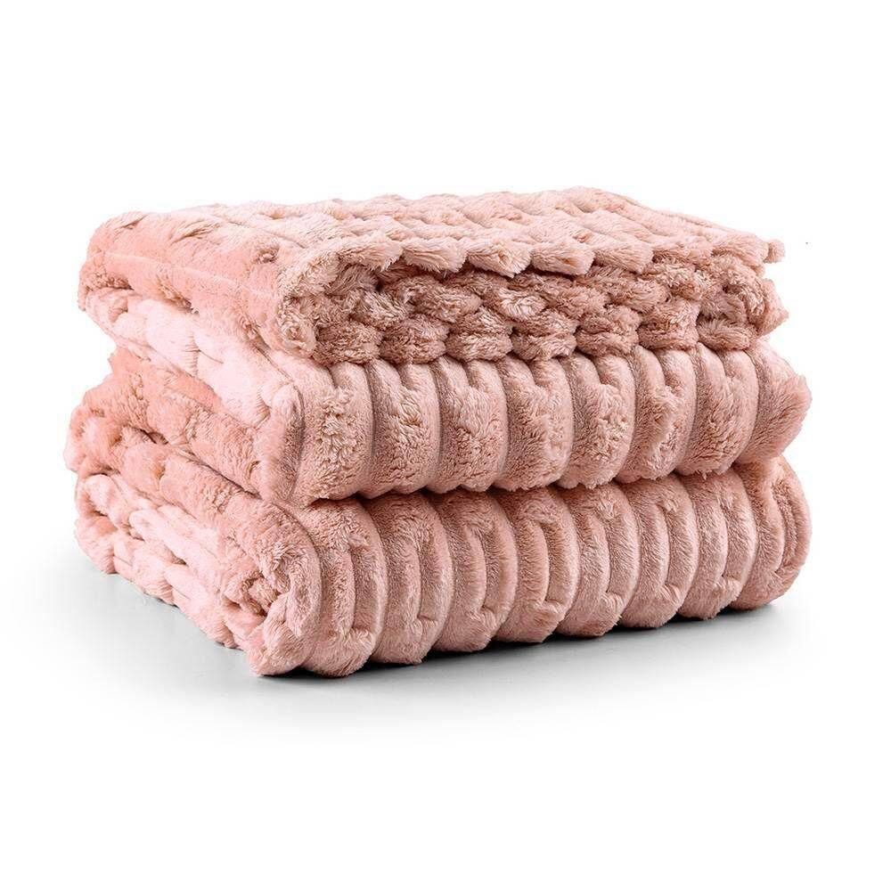 Cobertor Queen Polar Manta Flannel Ultrasoft - Blush