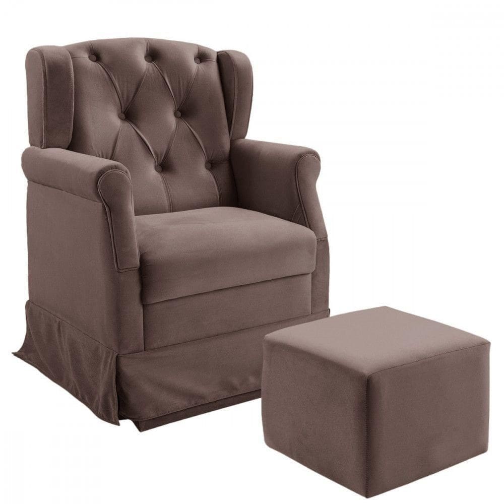 Poltrona De Balanço Para Amamentação Ternura Suede Café Café