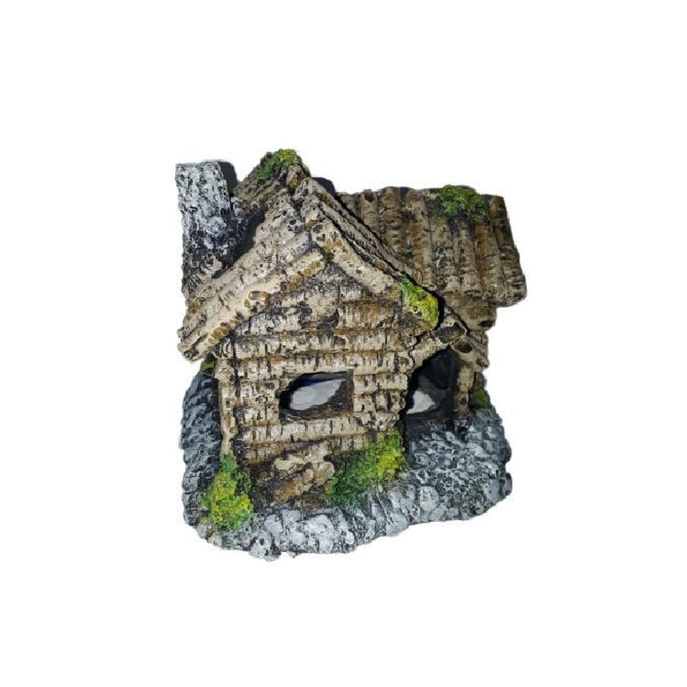 Enfeite Para Aquario Casa De Madeira Fragata