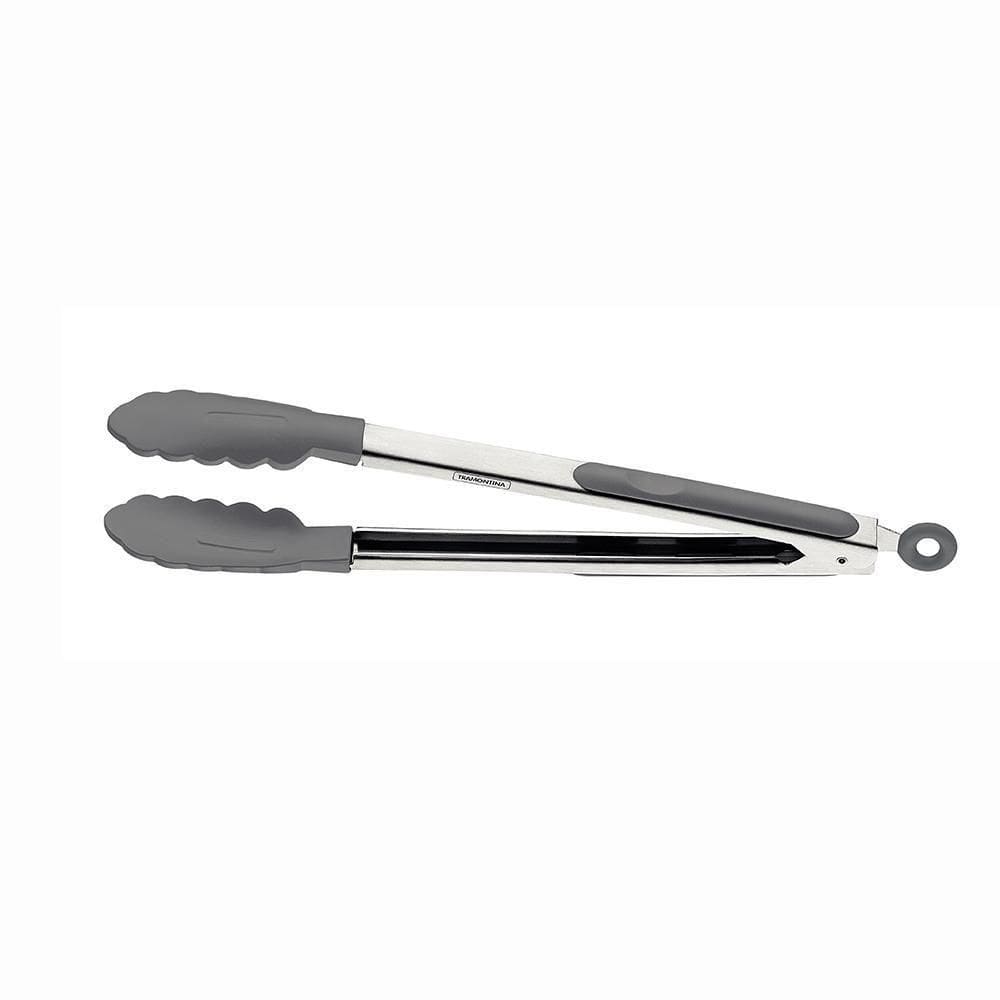 Pegador Térmico Multiuso Para Cozinha Moldê Em Silicone Cinza E Aço Inox 35 Cm - Tramontina 25817161