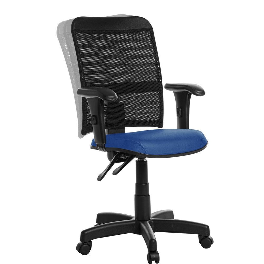 Cadeira De Escritório Ergonômica Tela Com Braço Azul Rce