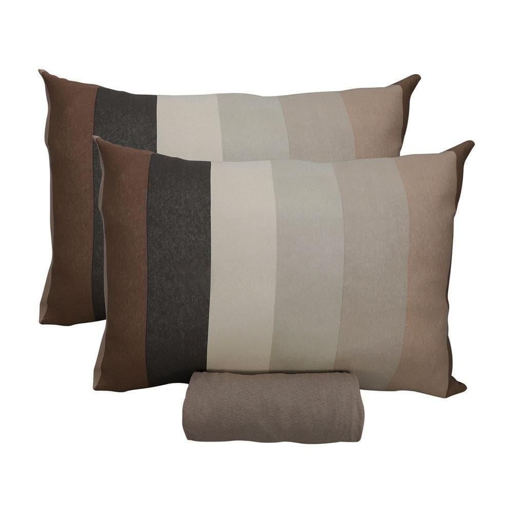 Jogo De Cama King Portallar Malha 100% Algodão Estocolmo 3 Peças Bege