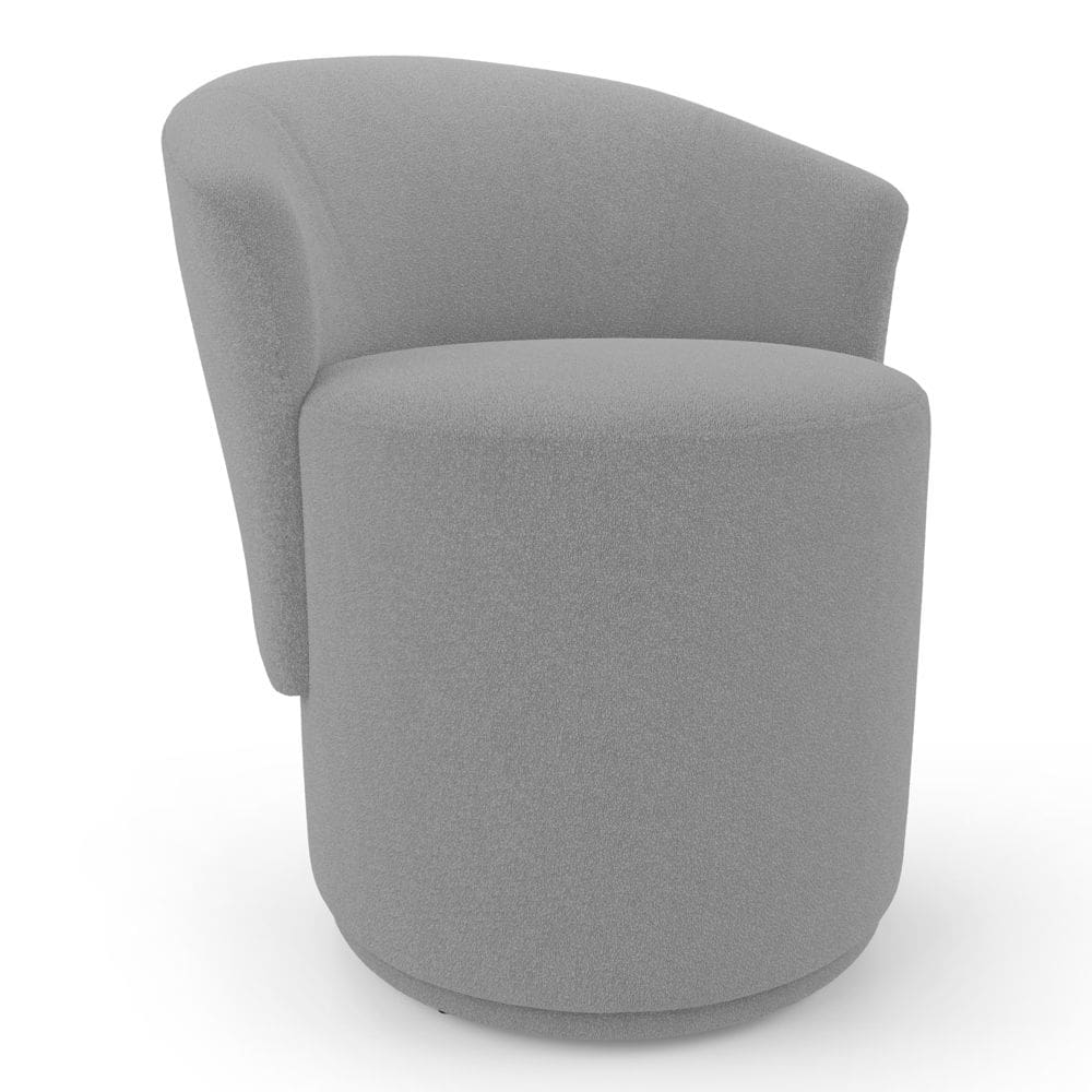 Poltrona Orgânica Living Mavi Fixa Bouclê Cinza - Abmaza