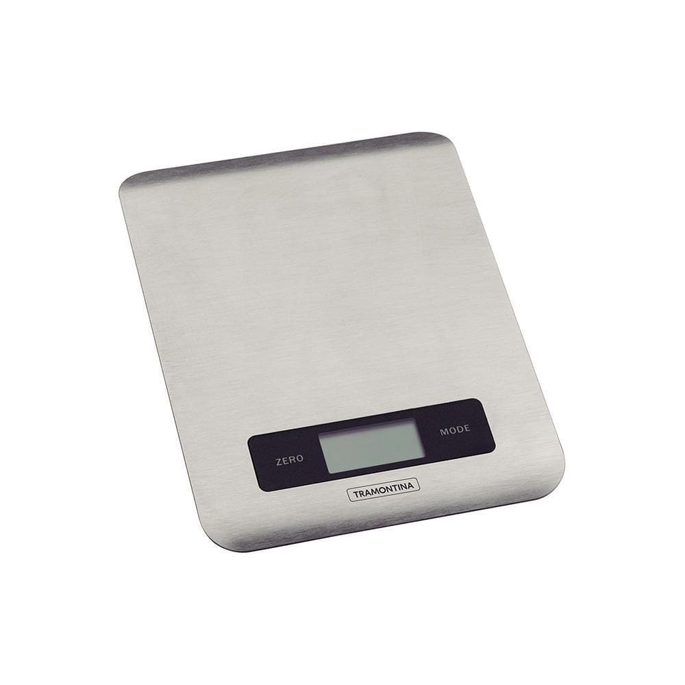 Balança Digital Aço Inox Cozinha Função Tara E Medição De Líquidos Adatto 5kg - Tramontina 61101020