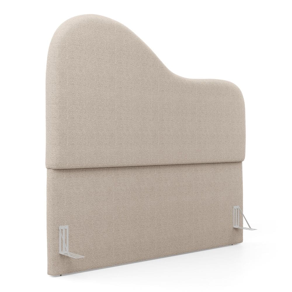 Cabeceira Orgânica Cama Box King Size Sea 195cm com Frame Bouclé Bege - Abmaza