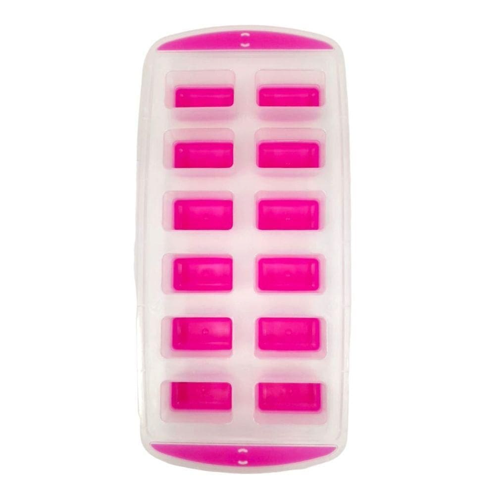 Forma De Gelo Retangular Fundo Silicone - Rosa - Quanhe