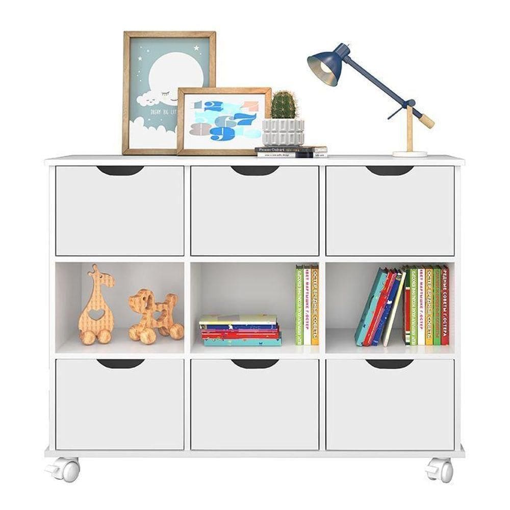 Nicho Organizador 1478 Com 6 Gavetas Branco - Qmovi Branco