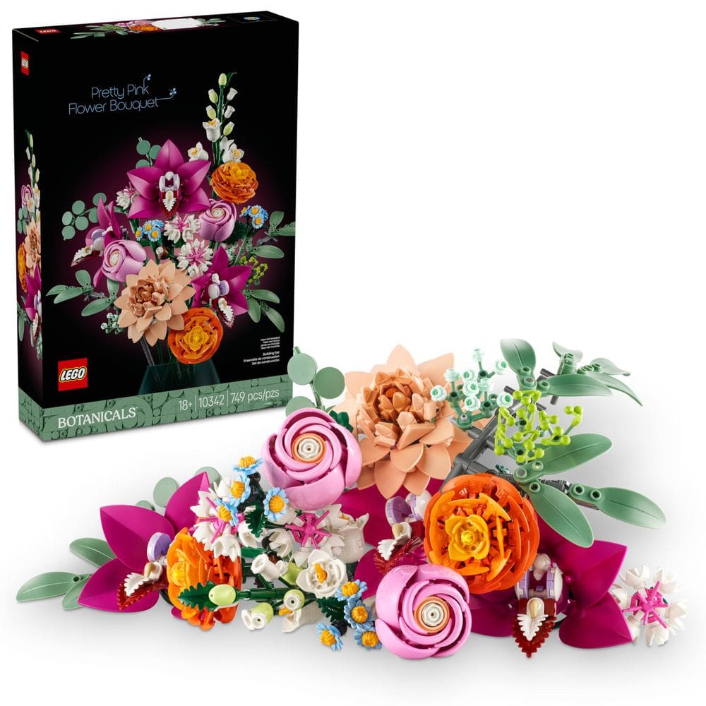 Conjunto de construção LEGO Botanicals Pretty Pink Flower Bouquet 10342