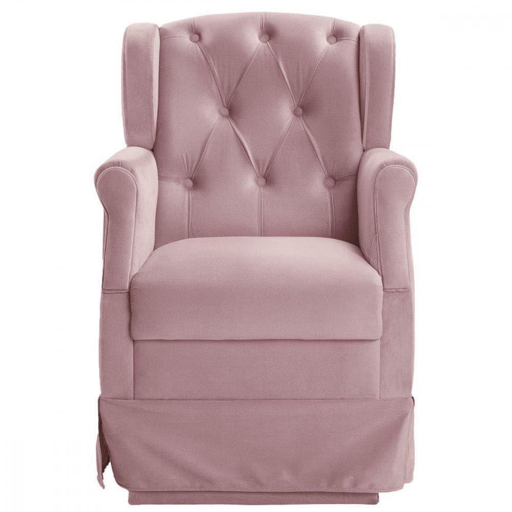 Poltrona De Balanço Para Amamentação Ternura Corano Rosa Rosa