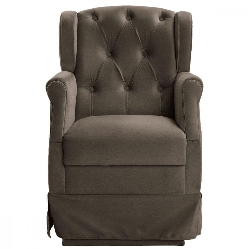 Poltrona De Balanço Para Amamentação Ternura Suede Castor Castor